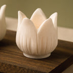 Lotus Marble Tealight Holder Set of 2