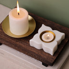 Saanjh Marble Tealight Holder Set of 2
