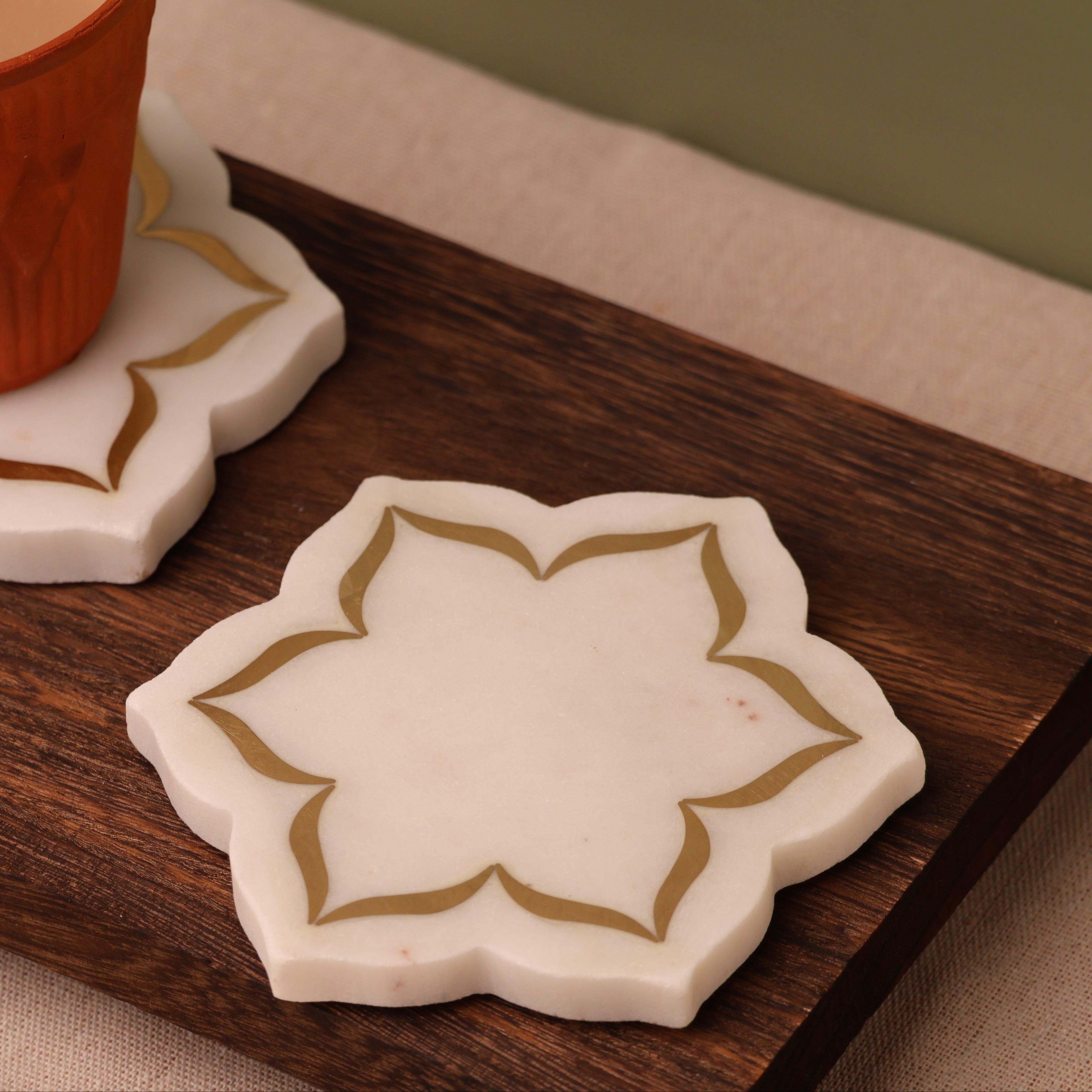 Meher Marble Coaster Set of 2